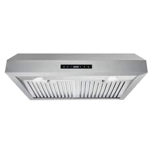 30 in. Ducted Under Cabinet Range Hood in Stainless Steel with Touch Display and Permanent Filters