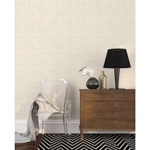 Metallic FX Pearl and Light Gray Geometric Tile Effect Non-Woven Paper Wallpaper Sample