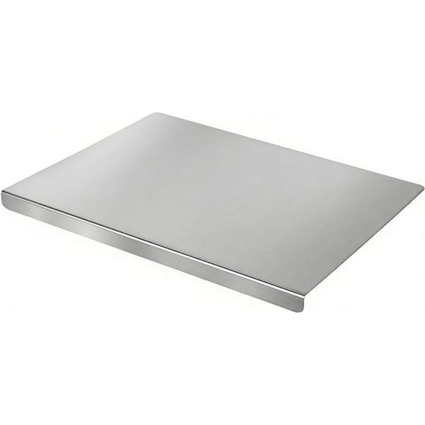 19.7 in. Stainless Steel Cutting Board for Kitchen, Large L-Shaped Bread Board, Non-Stick, Dishwasher Safe