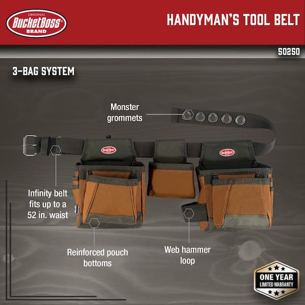 11-Pocket Handyman's Work Tool Belt Rig