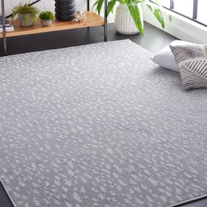 Pattern and Solid Gray 5 ft. x 8 ft. Abstract Geometric Area Rug