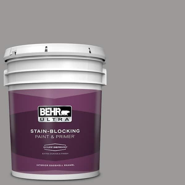 BEHR ULTRA 5 gal. Home Decorators Collection #HDC-NT-10A Dolphin Gray Extra Durable Eggshell Enamel Interior Paint & Primer