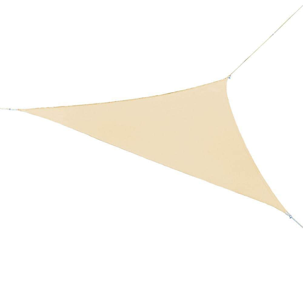 Coolaroo 11 ft. 10 in. x 11 ft. 10 in. Pebble Triangle Shade Sail ...