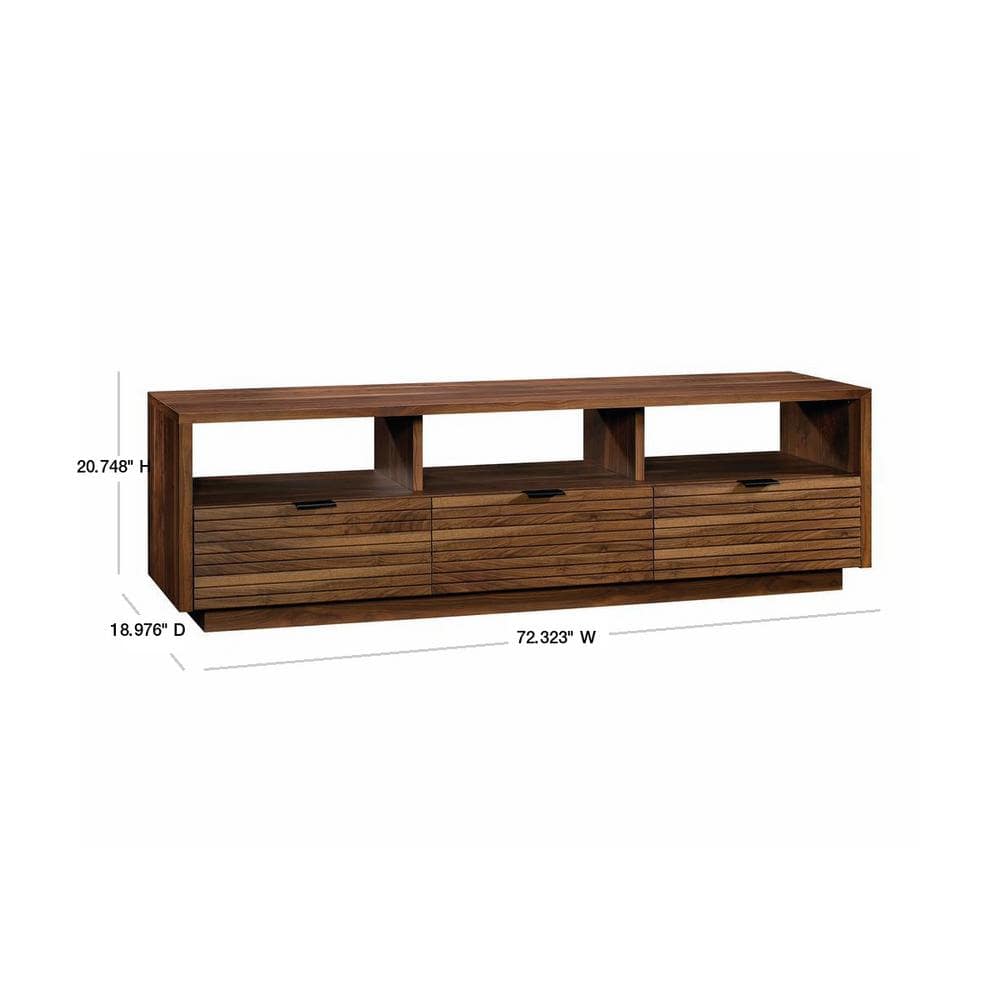 Grand Walnut 70'' Freestanding TV Cabinet with Storage