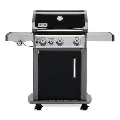 Spirit E-330 3-Burner Liquid Propane Grill in Black with Built-In Thermometer