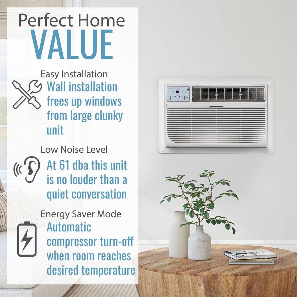 Keystone 14,000 BTU White Wall Mounted Air Conditioner with Remote
