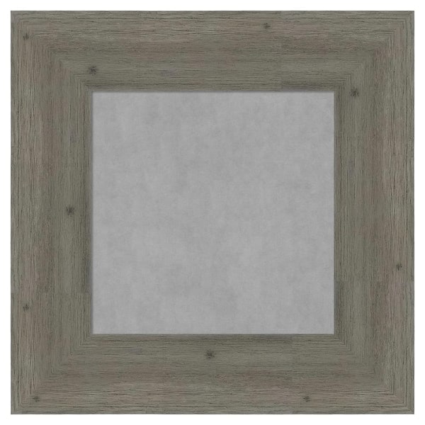 Amanti Art Fencepost Grey 19 in. x 19 in. Framed Magnetic Board