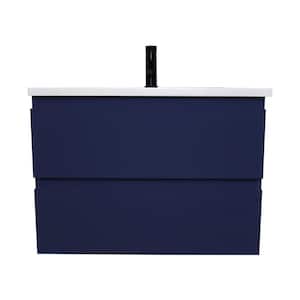 Salt 24 in. W x 20 in. D Bath Vanity in Navy with Acrylic Vanity Top in White with White Basin