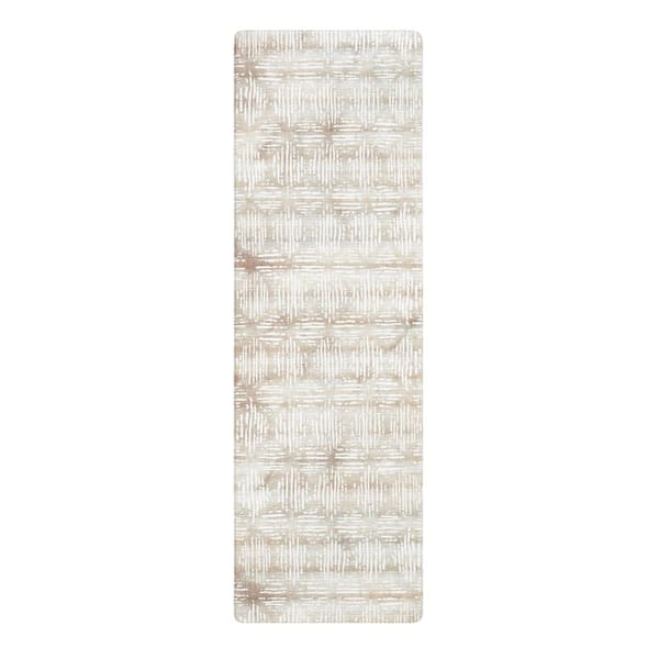 TOWN & COUNTRY LIVING Basic Comfort Plus Boho Geo Beige 18 in. x 55 in. Anti Fatigue Mat