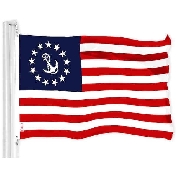 G128 3 ft. x 5 ft. Polyester Nautical USA Printed 150D BG (1-Pack)