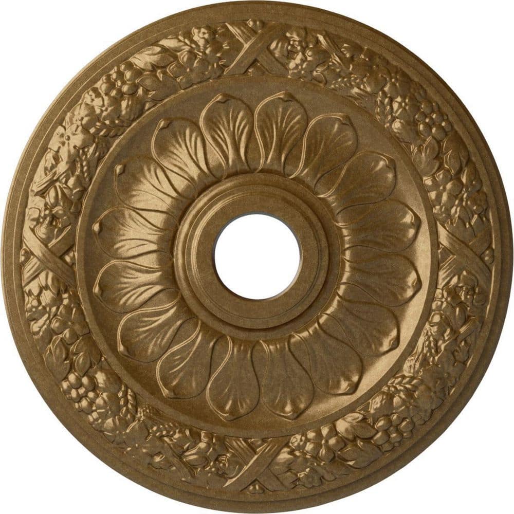 24 in. x 4 in. ID x 1-1/2 in. Swindon Urethane Ceiling Medallion (Fits Canopies upto 6-1/8 in.), Pale Gold price history on PriceWatchPro
