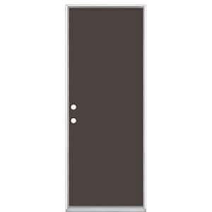 30 in. x 80 in. Flush Right-Hand Inswing Willow Wood Painted Steel Prehung Front Exterior Door No Brickmold