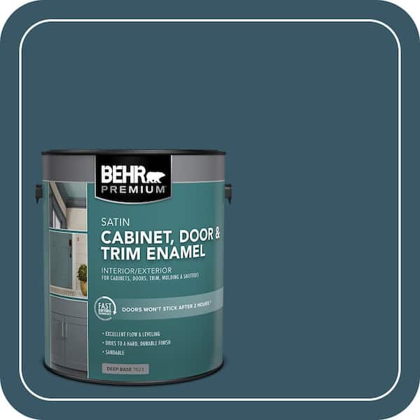 1 gal. #S460-7 Deep Breath Satin Enamel Interior/Exterior Cabinet, Door & Trim Paint