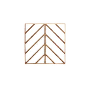 7 3/8 in. x 7 3/8 in. x 1/4 in. Walnut Extra Small Genoa Decorative Fretwork Wood Wall Panels (10-Pack)
