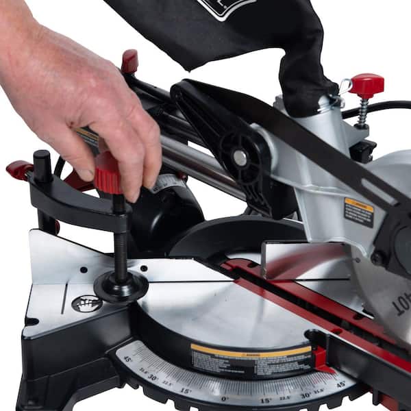 Chicago Electric 10 In. Sliding Compound Miter Saw With Bevel Cutting ＆ Dust Bag, Extension Bars And Table Clamp - 2