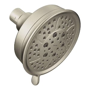 4-Spray 4.4 in. Single Wall Mount Fixed Shower Head in Brushed Nickel