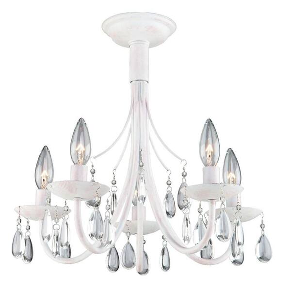 ARTCRAFT Piero 5-Light White Chandelier