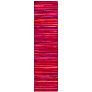 Rag Rug Red/Multi 2 ft. x 6 ft. Striped Gradient Runner Rug