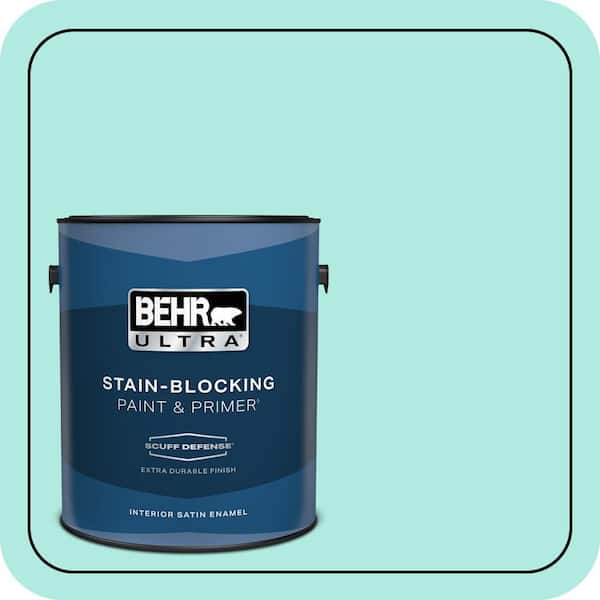 BEHR ULTRA 1 gal. #MQ4-23 Aloha Extra Durable Satin Enamel Interior Paint & Primer