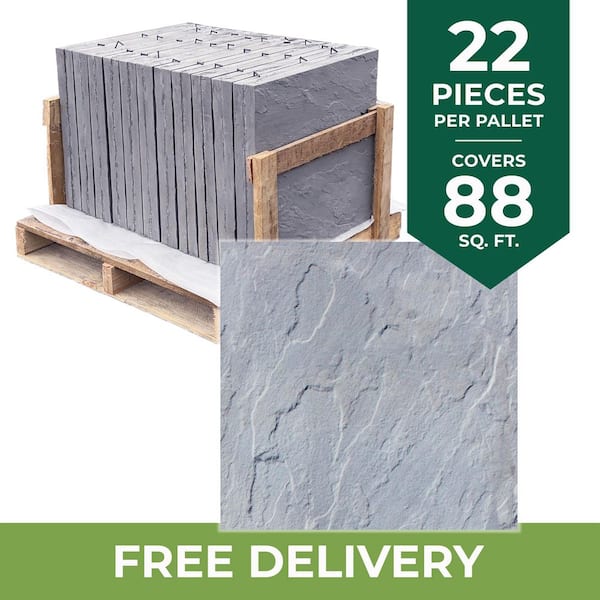 Yorkstone 24 in. x 24 in. Gray Concrete Paver (22-Pieces/88 sq. ft./Pallet)