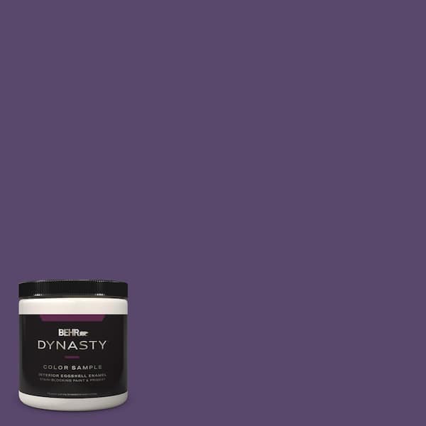 BEHR DYNASTY 8 oz. #P570-7 Proper Purple One-Coat Hide Eggshell Enamel Stain-Blocking Interior Paint & Primer Sample