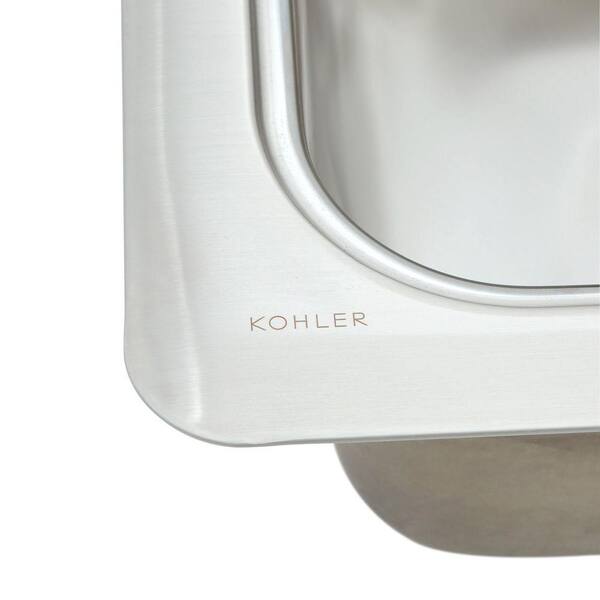 KOHLER Staccato Drop-In Stainless Steel 25 in. 1-Hole Single Bowl Kitchen Sink