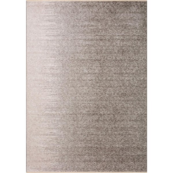 LOLOI II Vance Taupe/Ivory 1 ft. x 1 ft. Modern Abstract Sample Area Rug