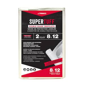 Super Tuff 8' x 12' Double Guard Drop Cloth, White Super Tuff 8' x 12' Double Guard Drop Cloth, White