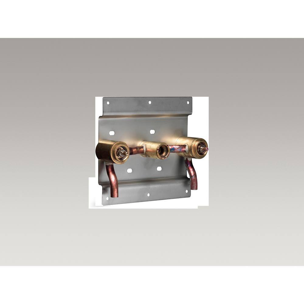 Brass Two-Handle Wall-Mount Ceramic Valve