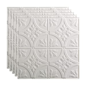Traditional #2 2 ft. x 2 ft. Gloss White Lay-In Vinyl Ceiling Tile (20 sq. ft.)