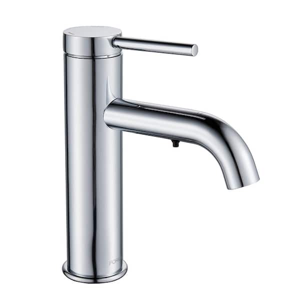 FORIOUS Bathroom Faucet for Automatic Soap Dispenser with Single Handle Faucet Chrome in Bathroom