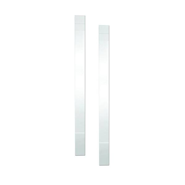 Fypon 1-5/16 in. x 7 in. x 90 in. Polyurethane Plain Economy Pilasters Moulded with Plinth Block - Pair