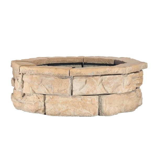 Natural Concrete Products Co 30 in. Fossill Brown Fire Pit Kit