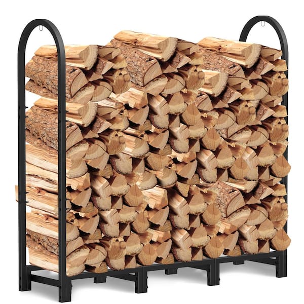 WaLensee 4 ft. Heavy-Duty Outdoor Firewood Rack