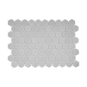 Glass Tile LOVE Purest Love White 12 in. X 12 in. Hex Glossy Glass Mosaic Tile for Walls, Floors and Pools