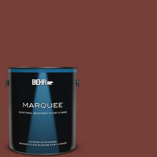 BEHR MARQUEE 1 gal. #BXC-76 Florence Red Satin Enamel Exterior Paint & Primer
