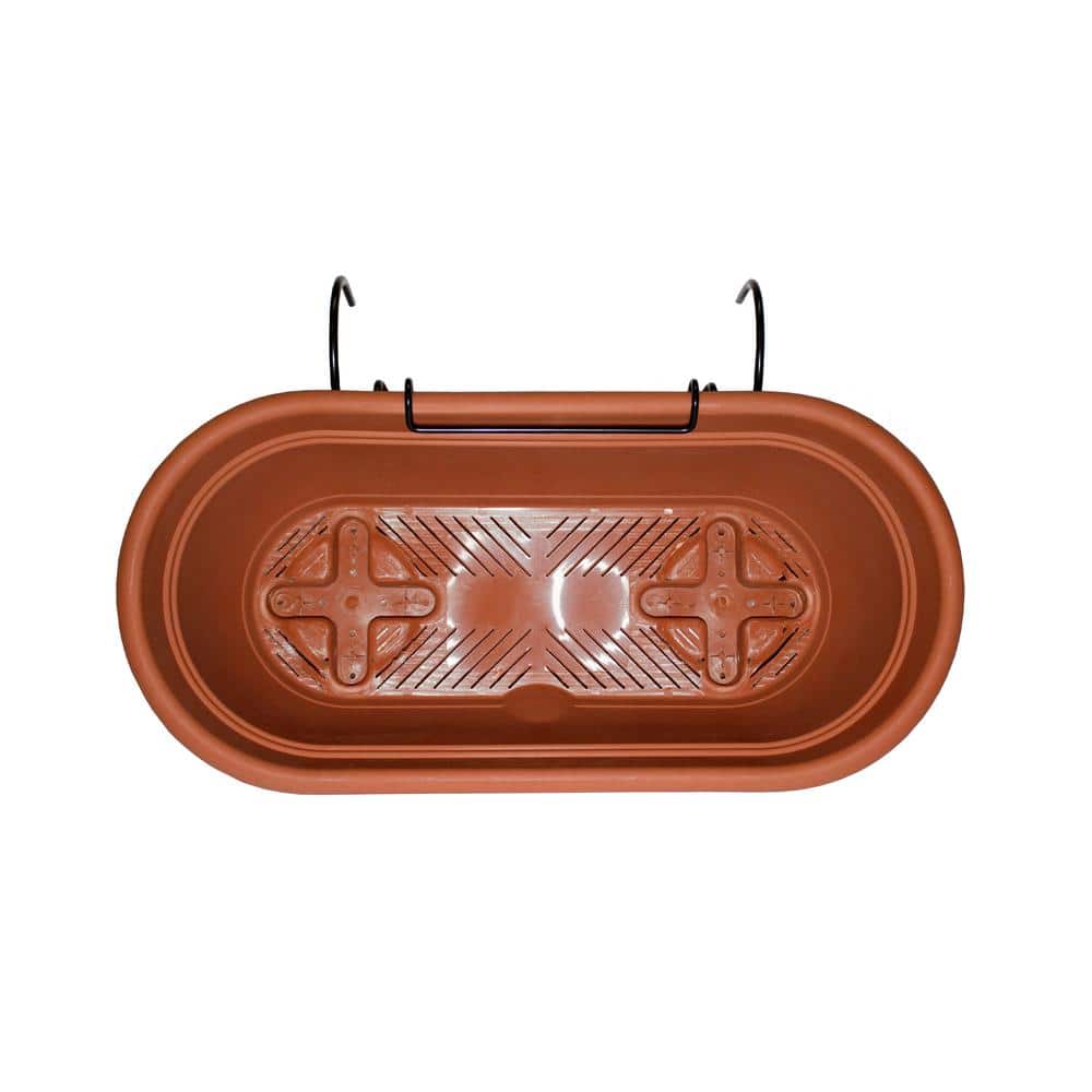 Lucca Terracotta Rectangular Window Box with Self-Watering Basin