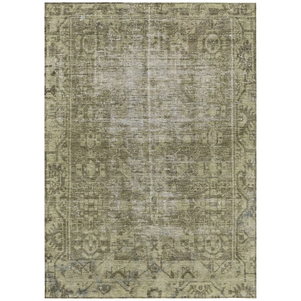 Chantille Machine Washable Indoor/Outdoor Abstract ACN1228 Olive 3 ft. x 5 ft. Area Rug price history on PriceWatchPro