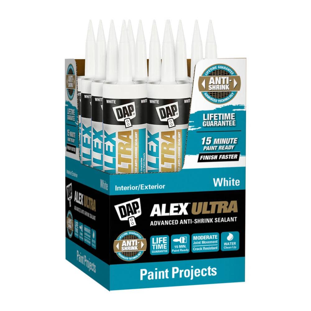Alex Ultra 10.1 oz. White Advanced Anti-Shrink Sealant (12-Pack)