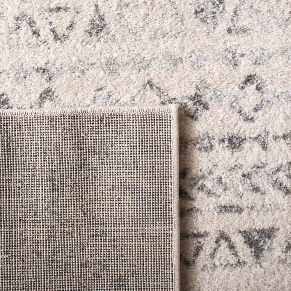 Gray 4' x 6' Synthetic Easy Care Area Rug