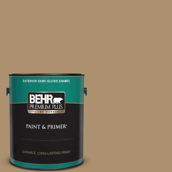 BEHR PREMIUM PLUS 1 gal. #ECC-51-1 Hiking Trail Semi-Gloss Enamel Exterior Paint & Primer