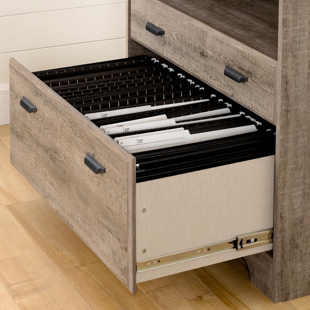 Weathered Oak 33.75'' Wide 2-Drawer Legal File Cabinet