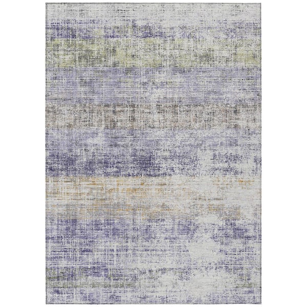 Chantille Machine Washable Indoor/Outdoor Abstract ACN2388 Lavender 3 ft. x 5 ft. Area Rug