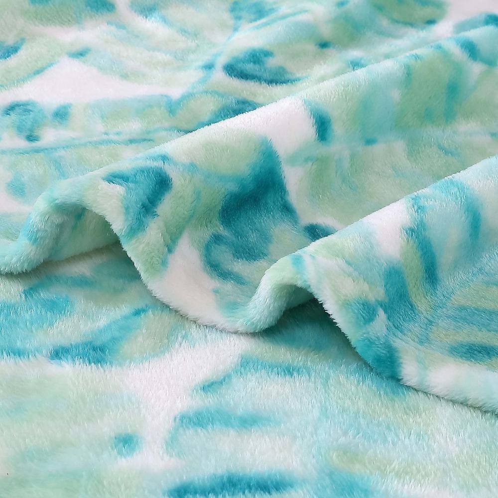 Weekend Green Tropical Plush Fleece Throw Blanket 50" x 70"