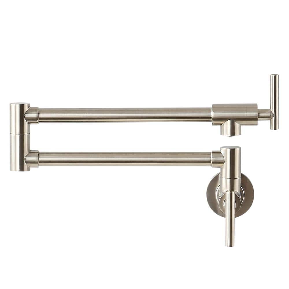 Fapully Wall Mounted Pot Filler in Brushed Nickel FA1012NZD The Home
