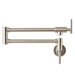 Wall Mounted Pot Filler in Brushed Nickel