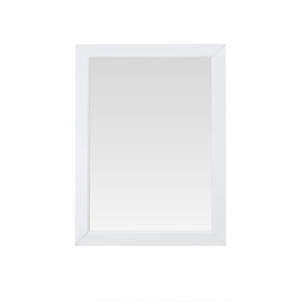Avanity Everette 24 in. W x 32 in. H Rectangular Wood Framed Wall Bathroom Vanity Mirror in White finish