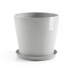 Amsterdam 10 in. Pure White Premium Sustainable Planter ( with Saucer)