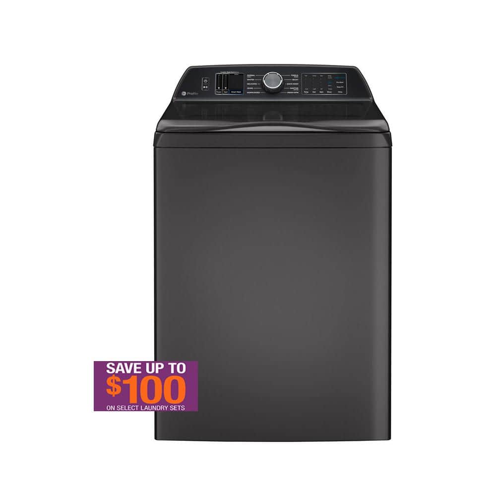 GE Profile Profile 5.4 cu. ft. High-Efficiency Smart Top Load Washer with Quiet Wash Dynamic Balancing Technology in Diamond Gray