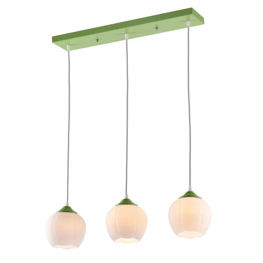 GREENVILLE SIGNATURE Santhia 60-Watt 3-Light Green Pendant